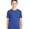 Custom Sport-Tek Youth Sleeve-Blocked Tee