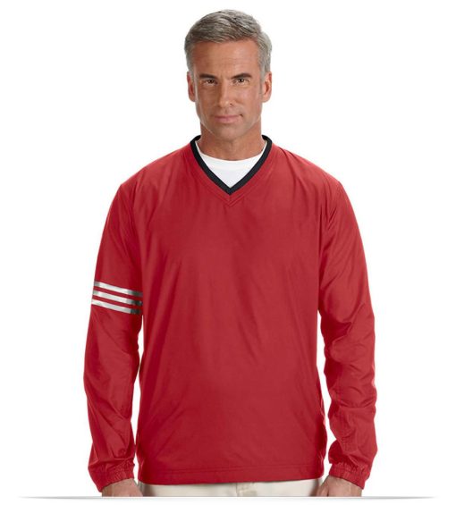 Customize Adidas Golf Men’s Climalite Colorblock V Neck Wind Shirt