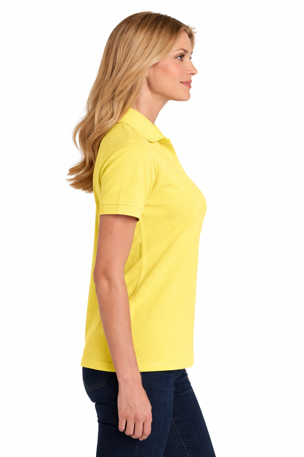 AllStar Logo Ladies Ring Spun Pique Polo - Image 3