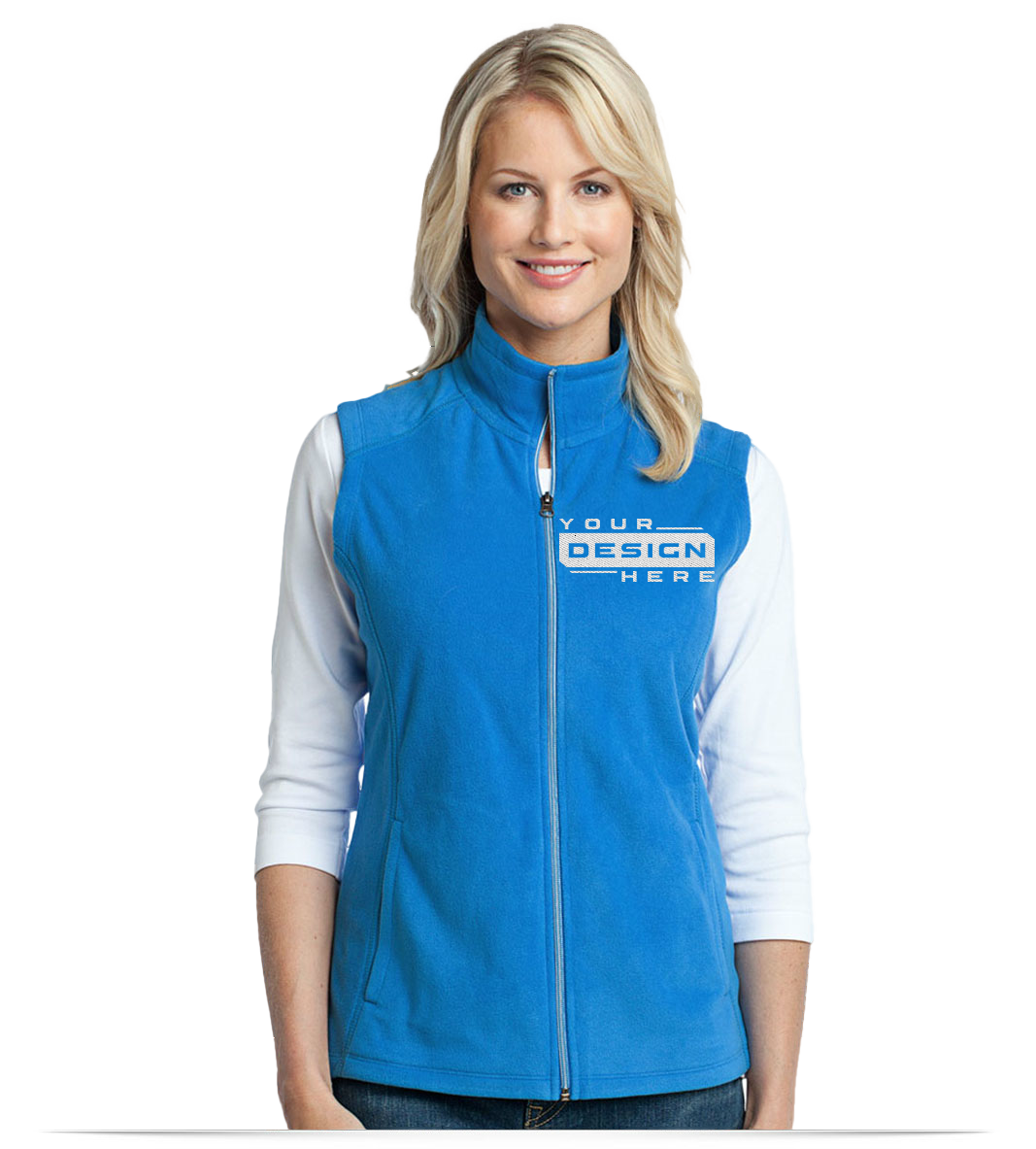 Custom Women’s Embroidered Logo Vests