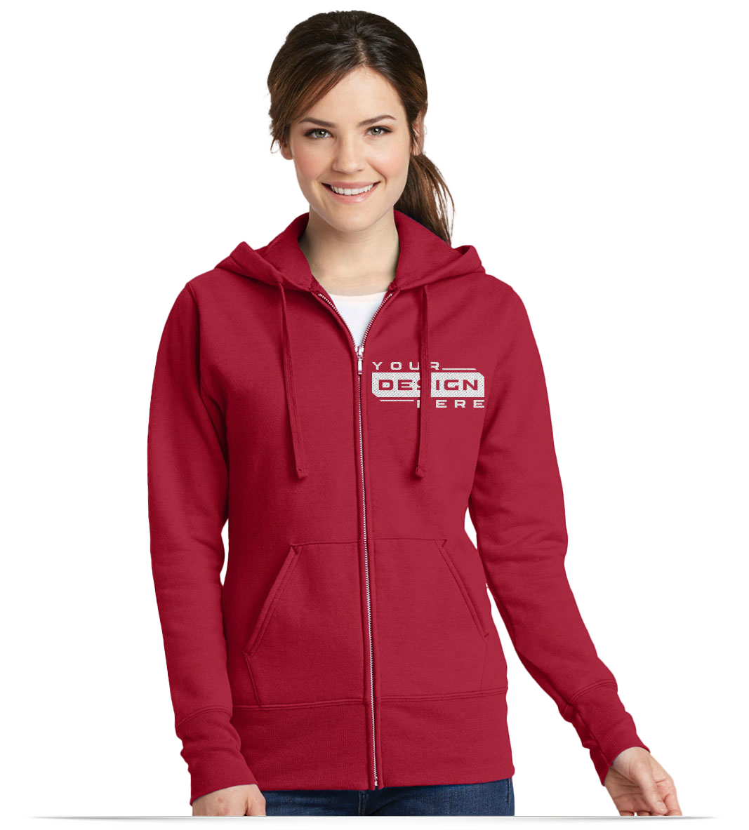 BLPC78ZH Custom Embroidered Full Zip Hoodies Sweats with Logo