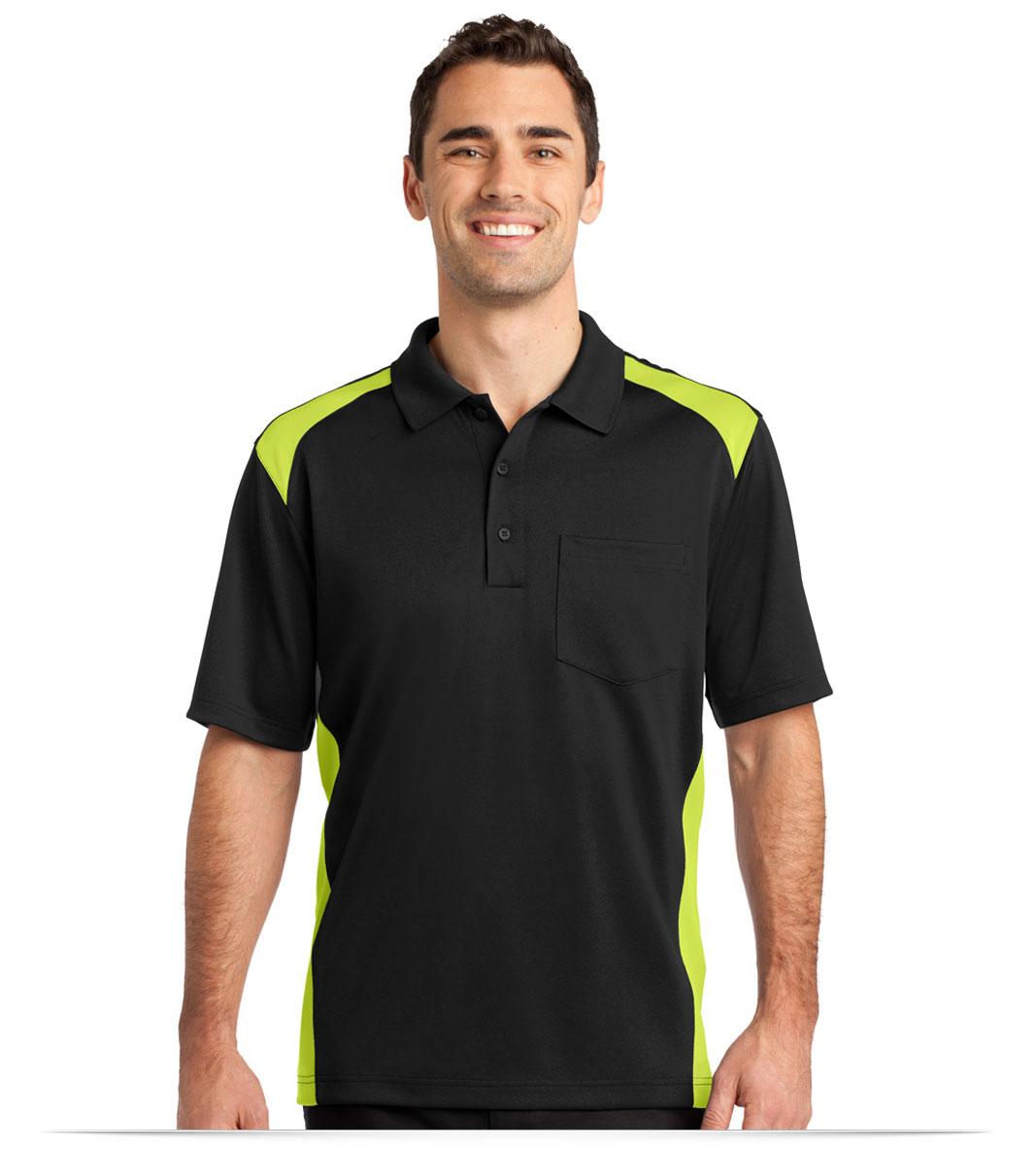 Customize Corner Stone Snag-Proof Colorblock Pocket Polo Customize Corner Stone Snag-Proof Colorblock Pocket Polo