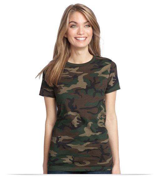 District Ladies Camo Crew Tee