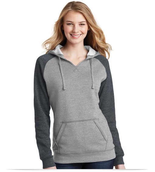 Customize District Lightweight Fleece Raglan Hoodie