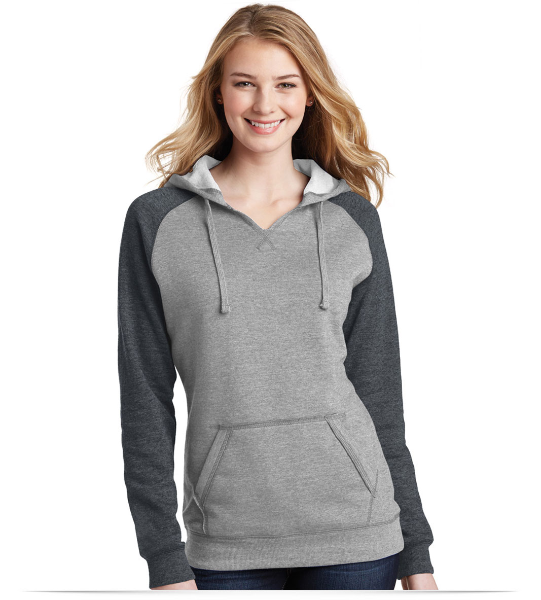 Customize District Lightweight Fleece Raglan Hoodie Customize District Lightweight Fleece Raglan Hoodie