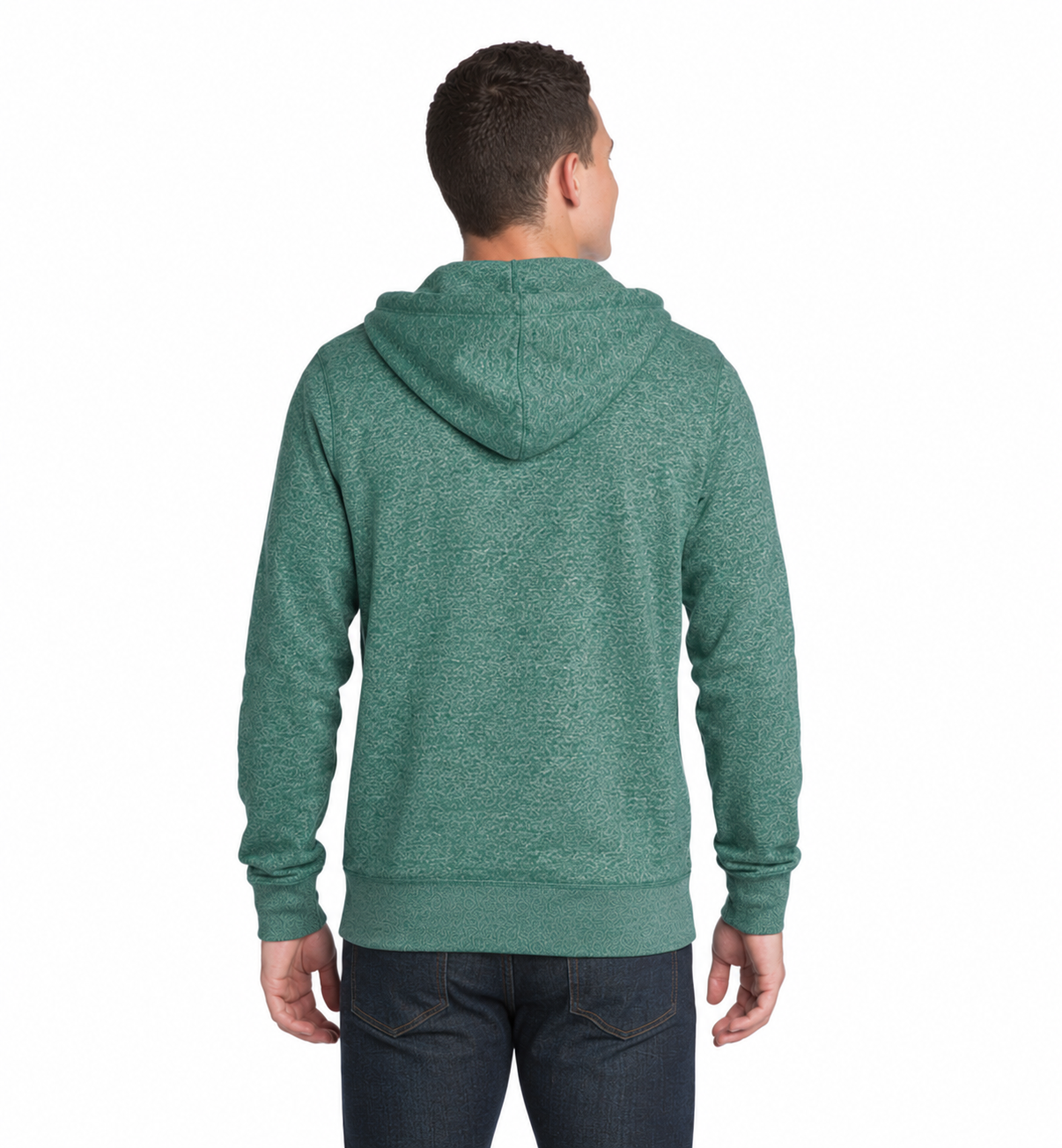 Distric Young Mens Marled Full-Zip Hoodie - Image 2