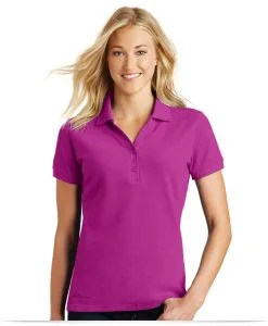 Customize Eddie Bauer Ladies Cotton Pique Polo