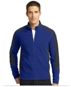 Custom Logo Port Authority Colorblock Microfleece Jacket