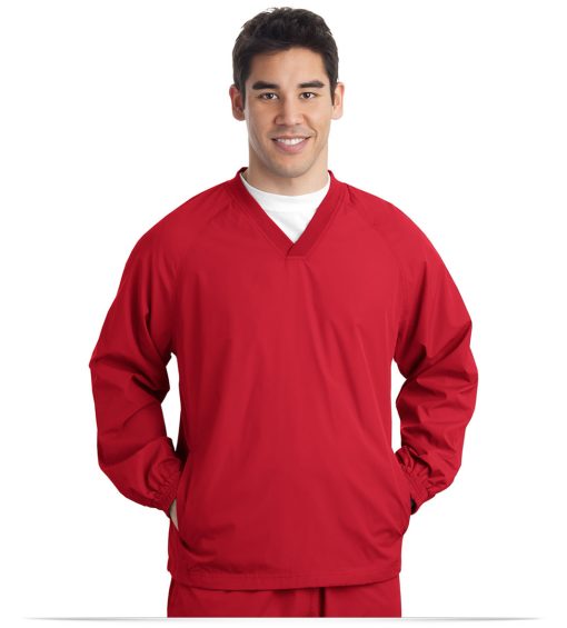 Custom Sport-Tek V-Neck Raglan Wind Shirt