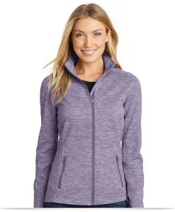 Customize Port Authority Ladies Digi Stripe Fleece Jacket