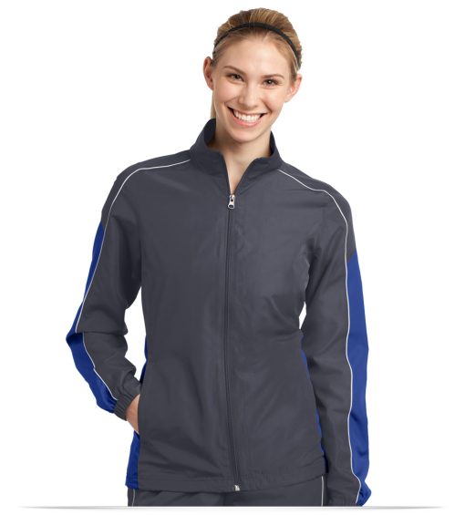 Custom Sport-Tek Ladies Piped Colorblock Wind Jacket