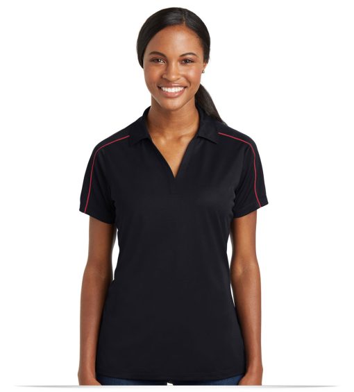 Customize Logo Sport-Tek Ladies Sport-Wick Piped Polo