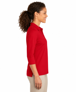 Alternative view of Port Authority Ladies Silk Touch 3/4-Sleeve Polo