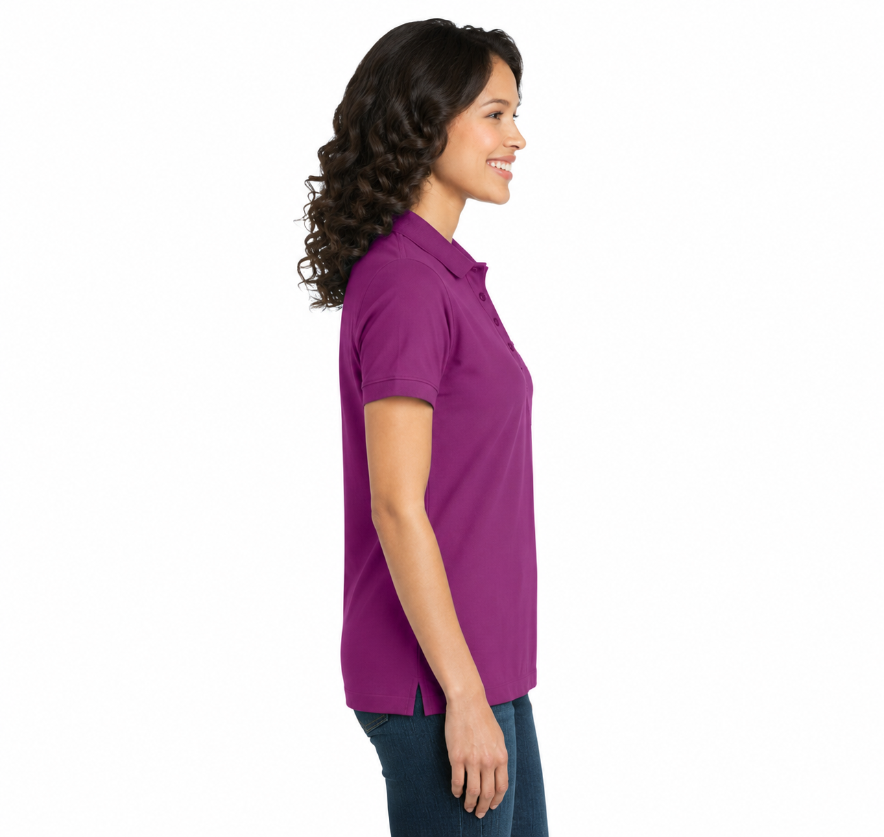Port Authority Ladies Stretch Pique Polo - Image 2