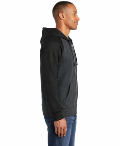 Alternative view of Raglan Colorblock Full-Zip Hoodie