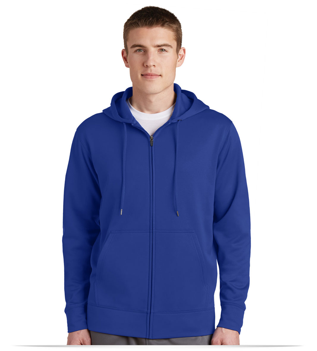 Custom Logo on Sport-Tek Fleece Full-Zip Hooded Jacket