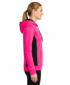 Alternative view of Sport-Tek Ladies Colorblock Hooded Pullover
