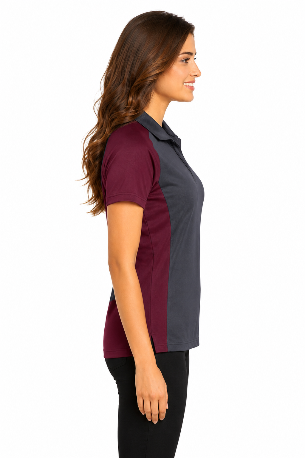 Sport-Tek Ladies Colorblock Micropique Polo - Image 2