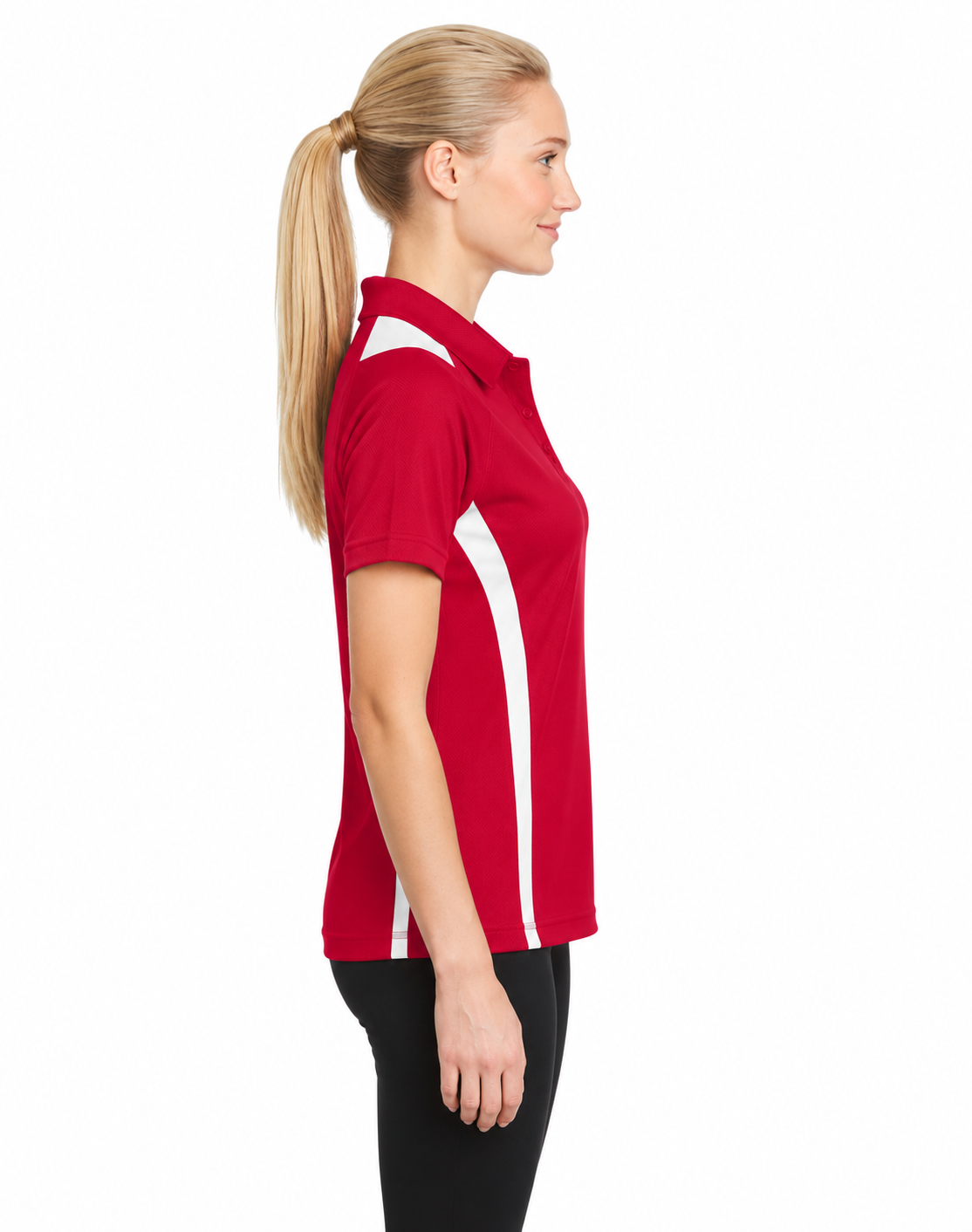 Sport-Tek Ladies Micro-Mesh Colorblock Polo - Image 2