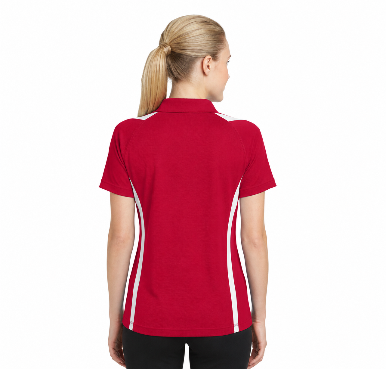 Sport-Tek Ladies Micro-Mesh Colorblock Polo - Image 4