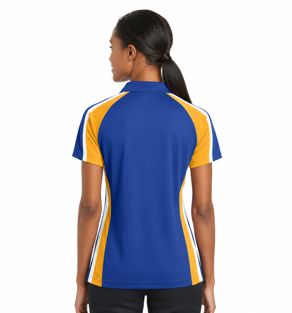 Sport-Tek Ladies Tricolor Microp. Sport-Wick Polo - Image 4