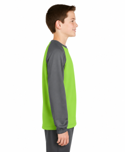Alternative view of Sport-Tek Youth Raglan Colorblock Fleece