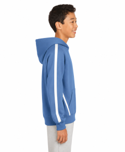 Alternative view of Sport-Tek Youth Sleeve Stripe Pullover Hoodie