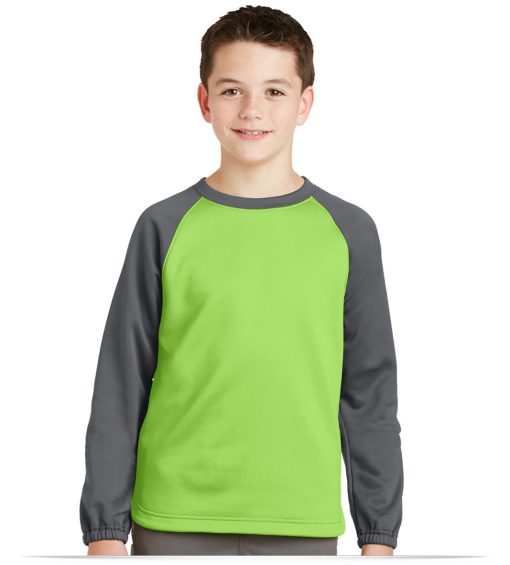 Customize Sport-Tek Youth Raglan Colorblock Fleece