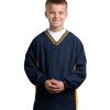 Embroidered Sport-Tek Youth Tipped V-Neck Raglan Wind Shirt
