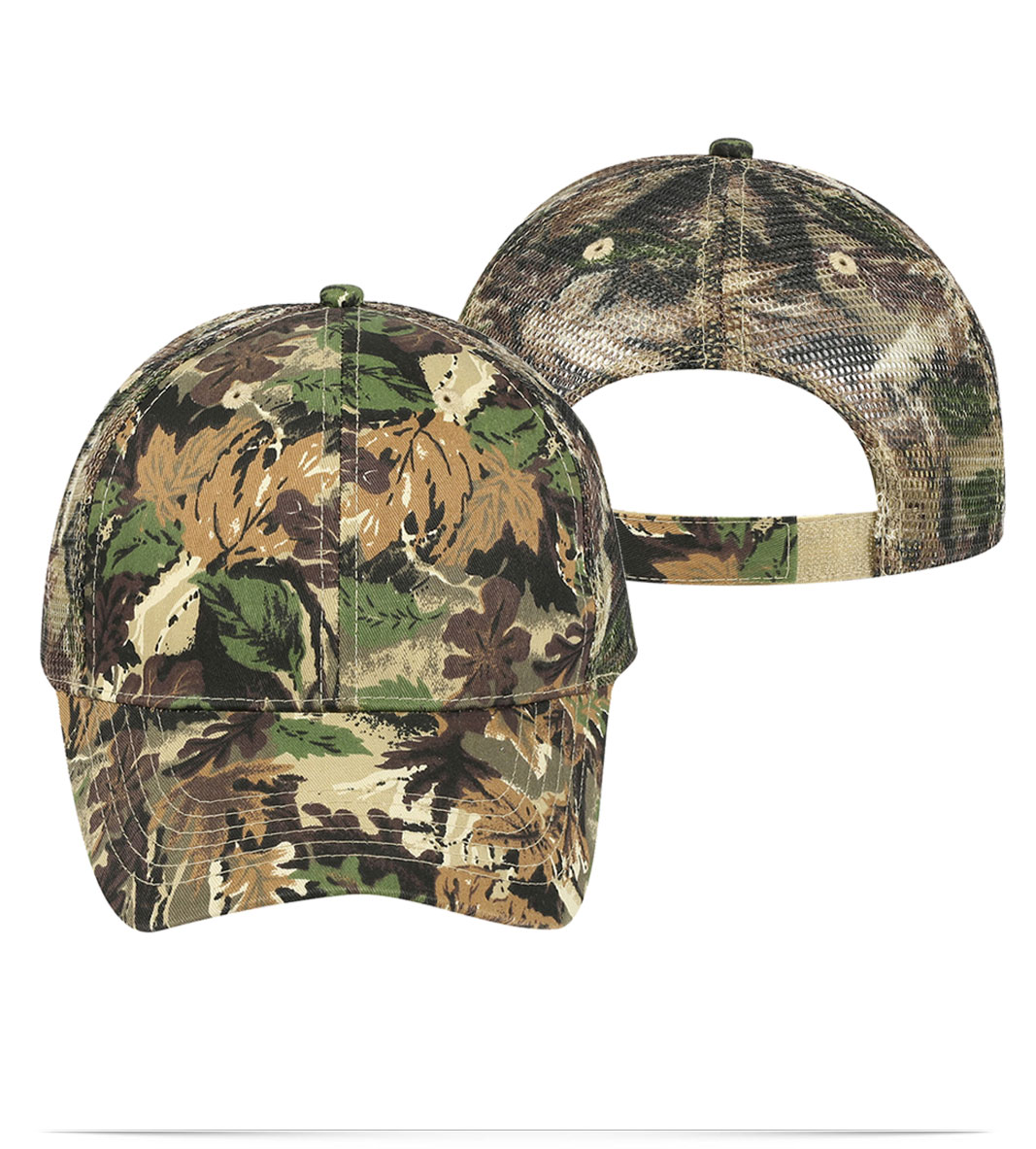 Leaf Camo Otto Camo Low Profile Style Mesh Back Cap