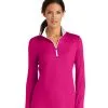 Ladies Dri-FIT Stretch 1/2-Zip Cover-Up