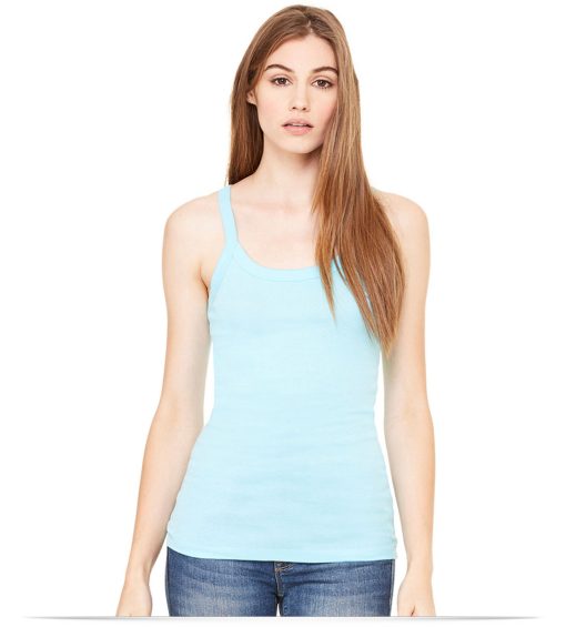 Bella + Canvas Ladies Rib Thin Strap Tank
