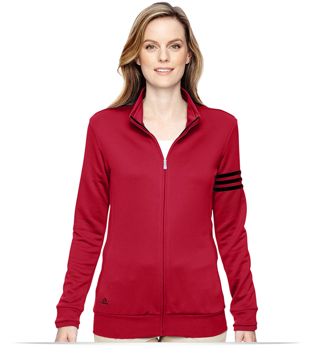 Red Adidas Golf Ladies Full-Zip Jacket