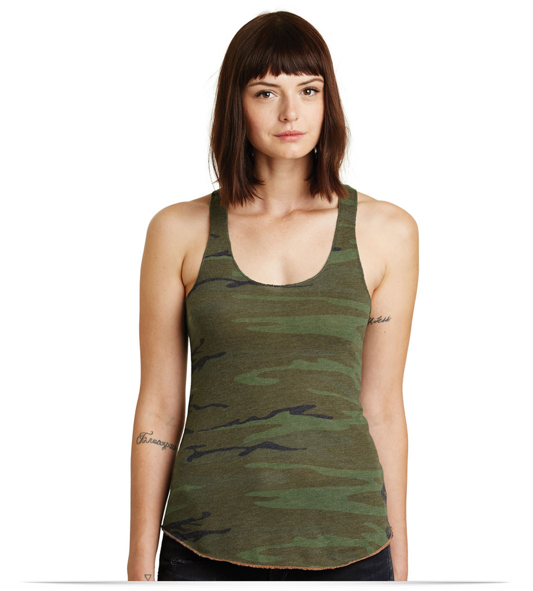 Camo Alternative Eco-Jersey Racer Tank