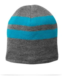 Port and Company Fleece-Lined Striped Beanie Cap