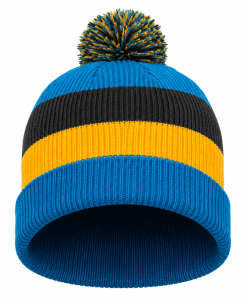 Alternative view of District Vintage Striped Beanie with Removable Pom