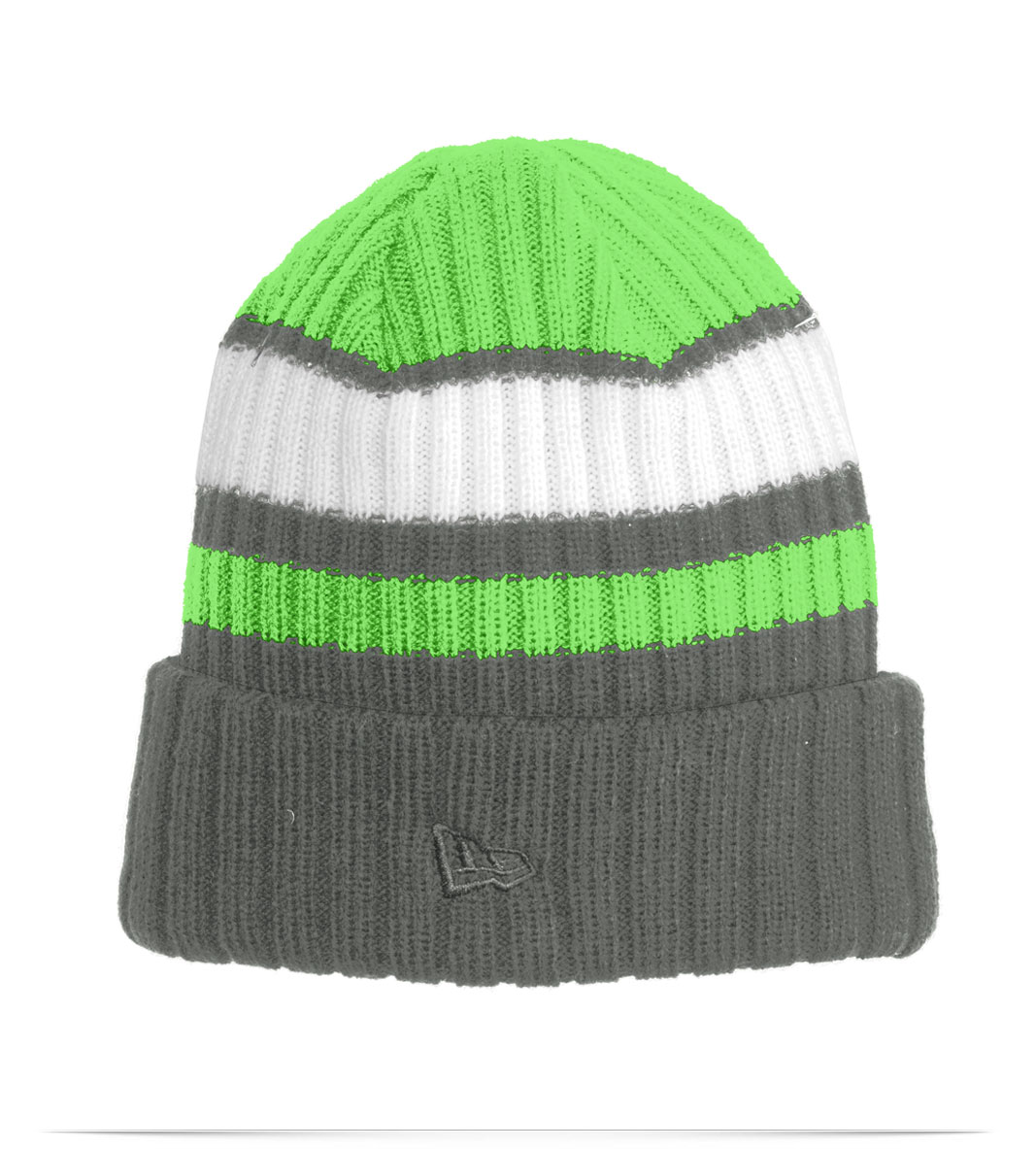 CyberGreenGraphite New Era Ribbed Tailgate Beanie