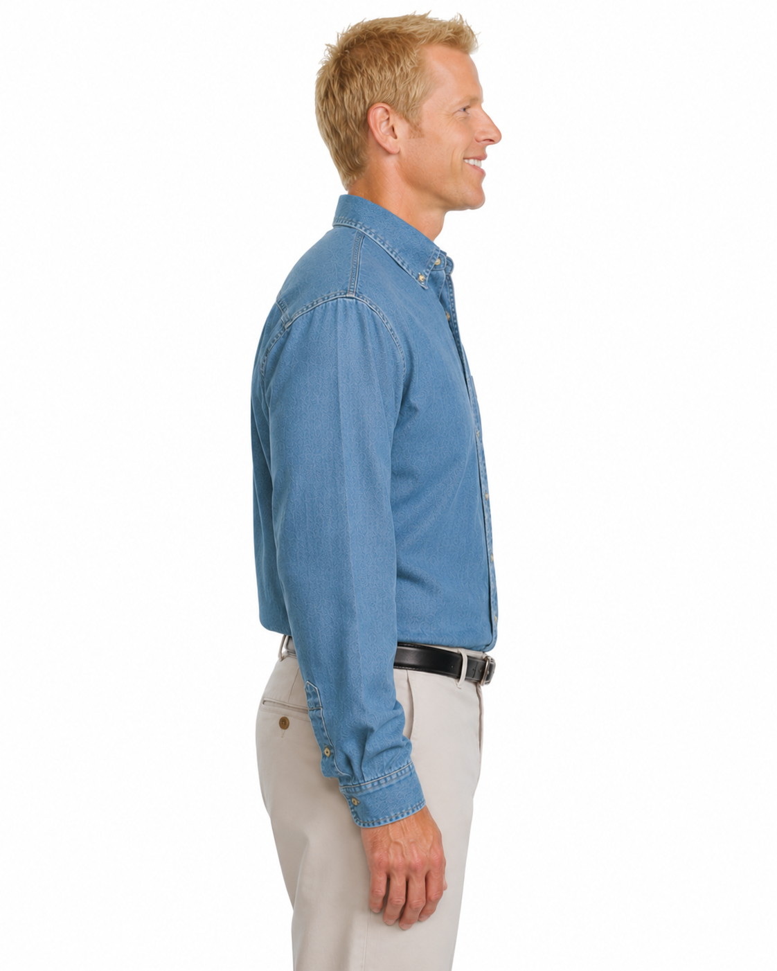 Port Authority Tall Long Sleeve Denim Shirt - Image 2
