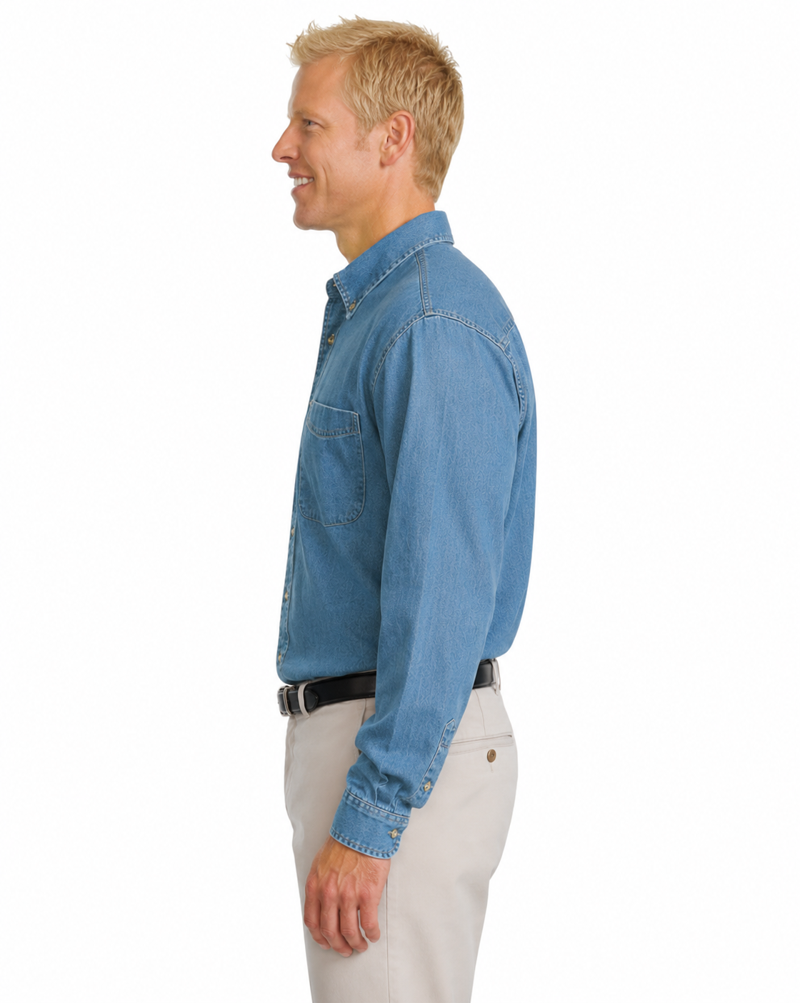 Port Authority Tall Long Sleeve Denim Shirt - Image 3