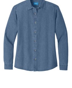 Alternative view of Port Ladies Long Sleeve Value Denim Shirt