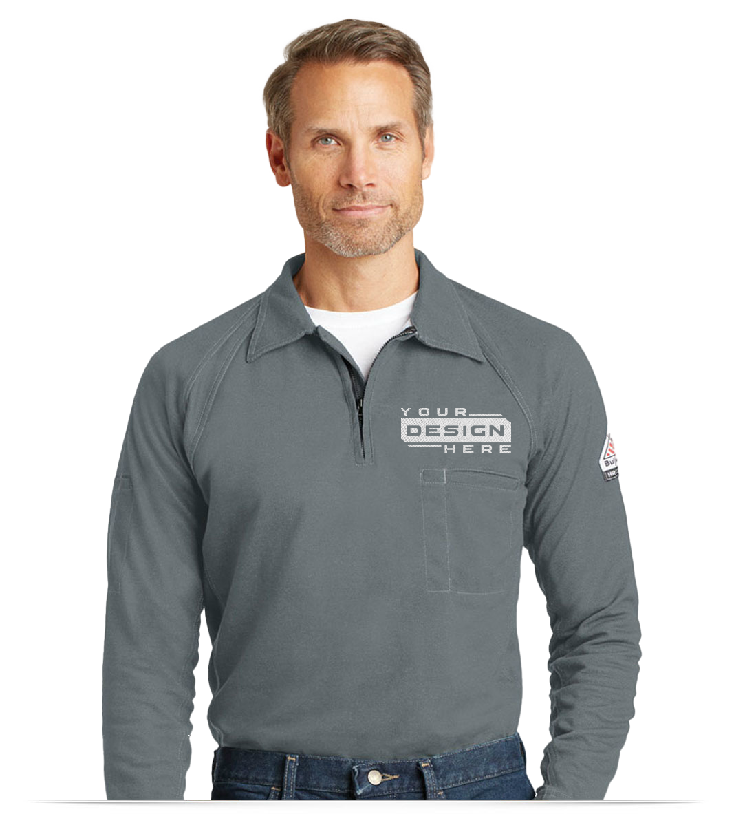 Custom Logo Embroidered Big and Tall Polos for Men