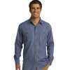Custom Port Authority Patch Pockets Denim Shirt