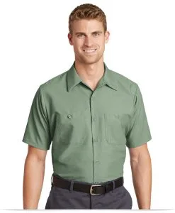 Red Kap Long Size, Short Sleeve Industrial Work Shirt