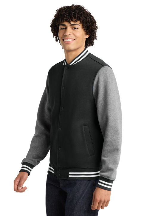 Sport-Tek Fleece Letterman Jacket - Image 3