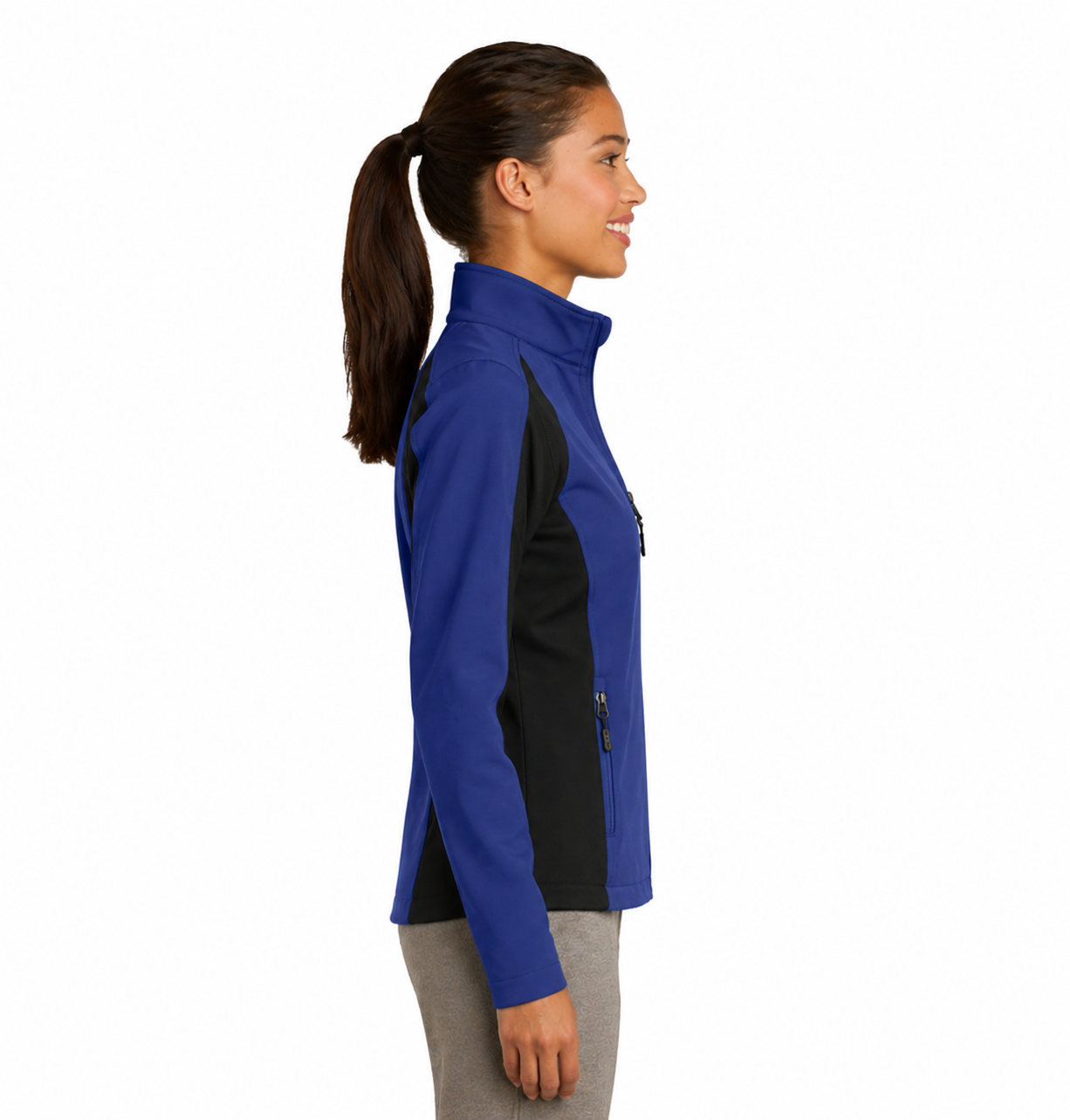 Sport-Tek Ladies Colorblock Soft Shell Jacket - Image 2