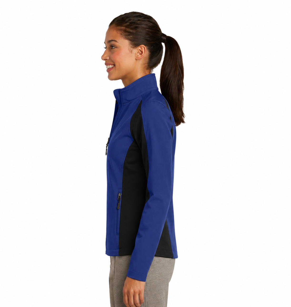 Sport-Tek Ladies Colorblock Soft Shell Jacket - Image 3