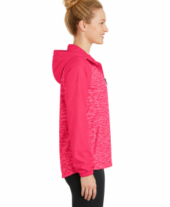 Alternative view of Sport-Tek Ladies Raglan Hooded Wind Jacket