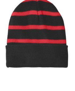 Alternative view of Sport-Tek Striped Beanie with Solid Band