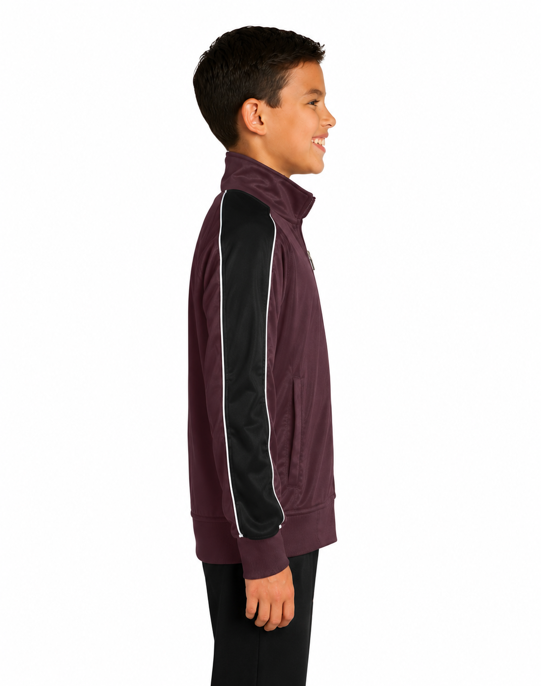 Sport-Tek Youth Piped Tricot Track Jacket - Image 2