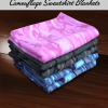Custom Camouflage Sweatshirt Blankets